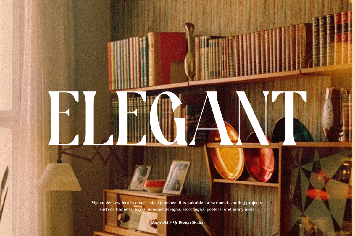 Myftag Reskow - Retro Serif Font, a Serif Font by QR Design Studio (Photo 4 of 13)