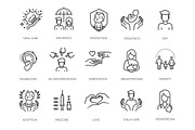 Child Care outline symbols, an Outline Icon by Tettygreen (Thumbnail 2 of 2)