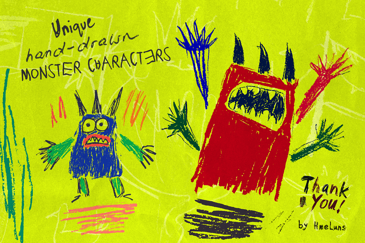 Hand-Drawn Monsters, a Graphic by HꟽƎ⅃UИƧ (Photo 6 of 6)
