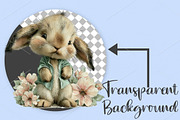 Whimsical Summer Bunny Clipart PNG, an Illustration by Canvas Craft (Thumbnail 3 of 7)