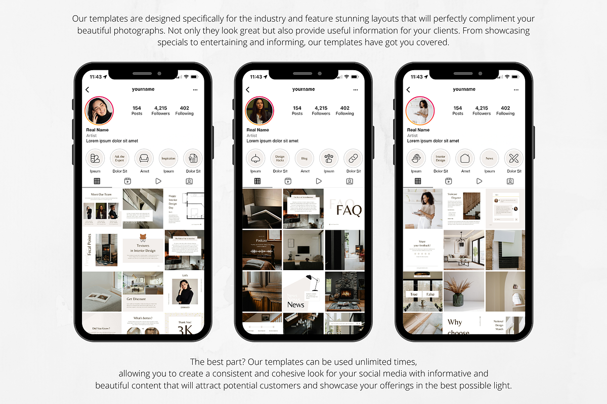 300 Interior Design templates BUDNLE, a Social Media Template by PatternLab. (Photo 8 of 9)
