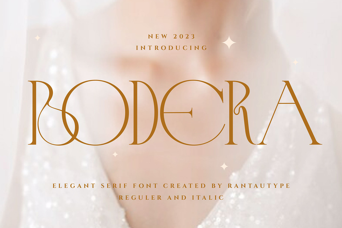 Bodera Elegant Display Serif Font, a Serif Font by RantautypeStudio (Photo 1 of 19)