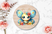 Watercolor Cartoon Funny Butterfly, an Illustration by CraftArtStudio (Thumbnail 4 of 5)