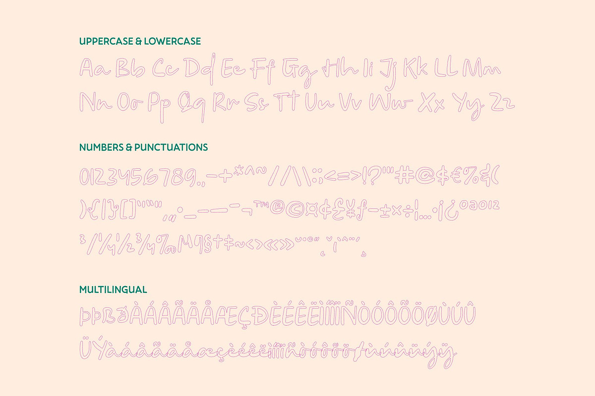 CS Sandra Dashed, a Script Font by Craft Supply Co. (Photo 8 of 8)