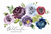 Watercolor Hand-painted Rose Flowers, an Object Graphic by GraphicsDish (Thumbnail 1 of 3)