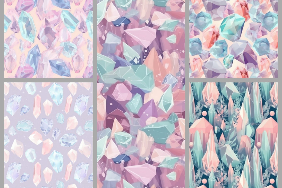 Candy Crystals Seamless Pattern, a Pattern Graphic by STUDIO CHOTI (Photo 2 of 4)