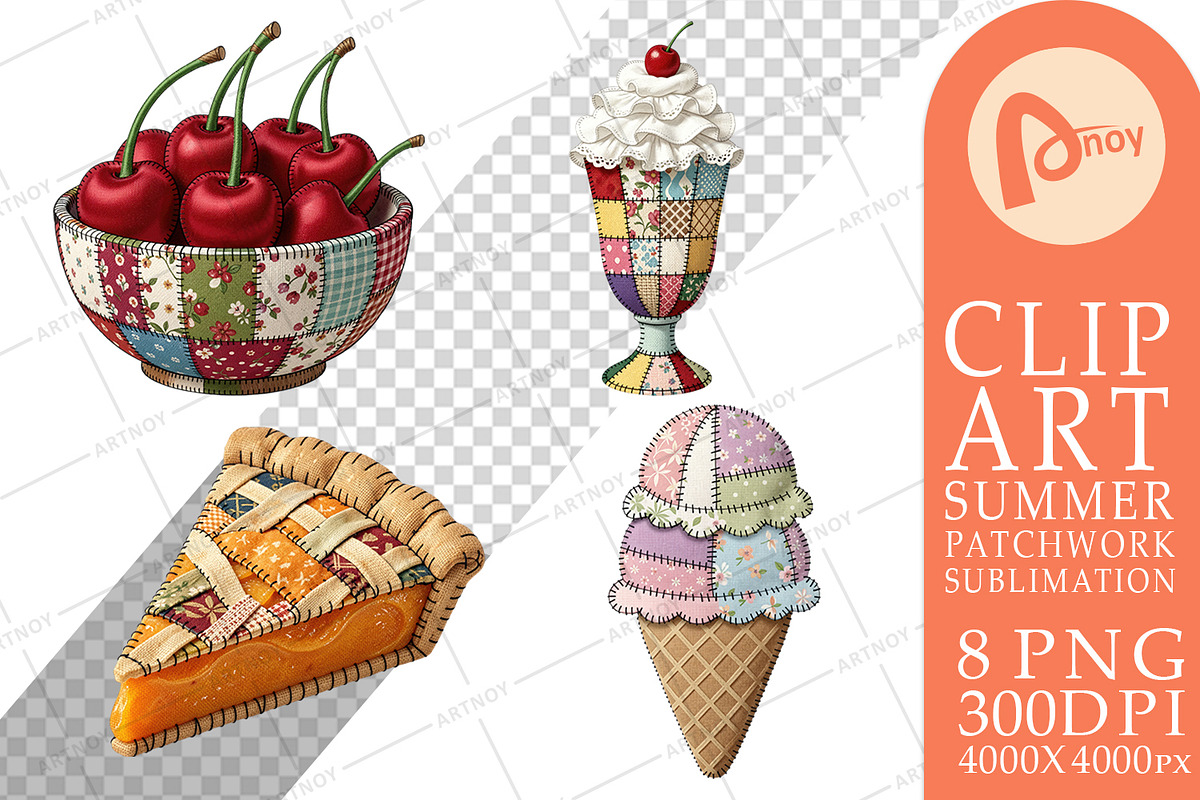 Summer Patchwork Sublimation, a Seasonal Illustration by Artnoy (Photo 13 of 18)