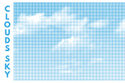 Blue Halftone Cloud Sky Background, a Texture Graphic by sivVector (Thumbnail 1 of 3)