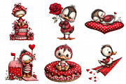 Cute Baby Duck Valentine Clipart, an Illustration by Daily.Designs (Thumbnail 7 of 8)