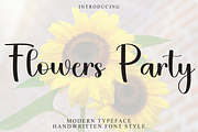 Flowers Party, a Handwritten Font by InermediaSTUDIO (Thumbnail 1 of 8)
