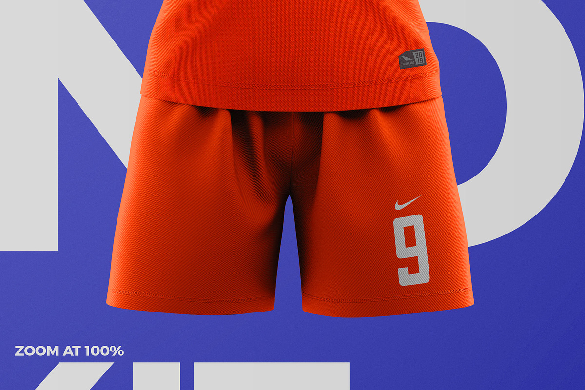 Women's Soccer Kit Mockup - Front, an Apparel Mockup by thedesignshark (Photo 9 of 12)