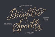 Beaufille Sparkly, a Script Font by KLUGE+CO (Thumbnail 1 of 10)