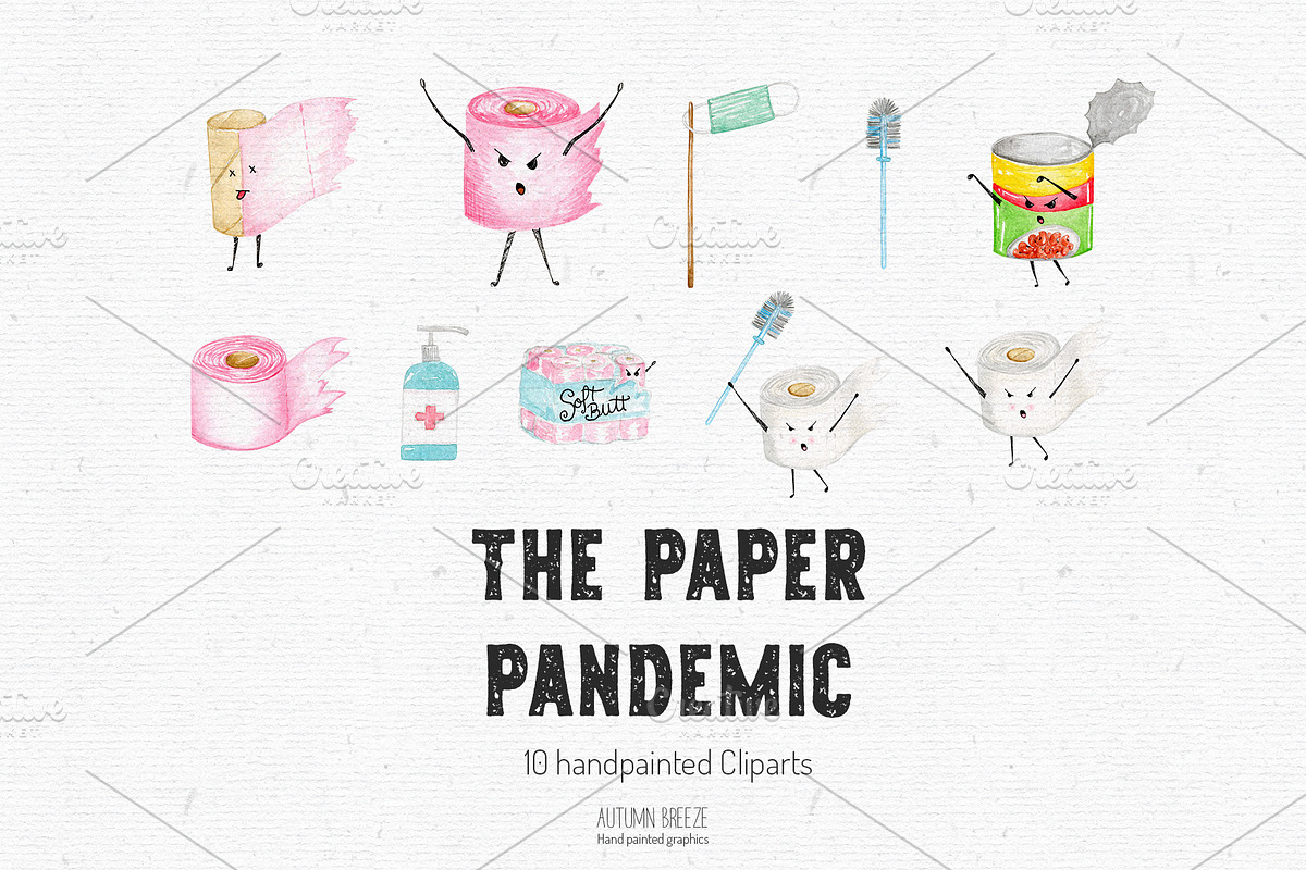 The Paper Pandemic Clipart, an Object Illustration by Autumn Breeze (Photo 4 of 4)
