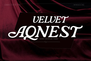 Velvet Aqnest - Modern Serif, a Serif Font by Lemon Studio Type