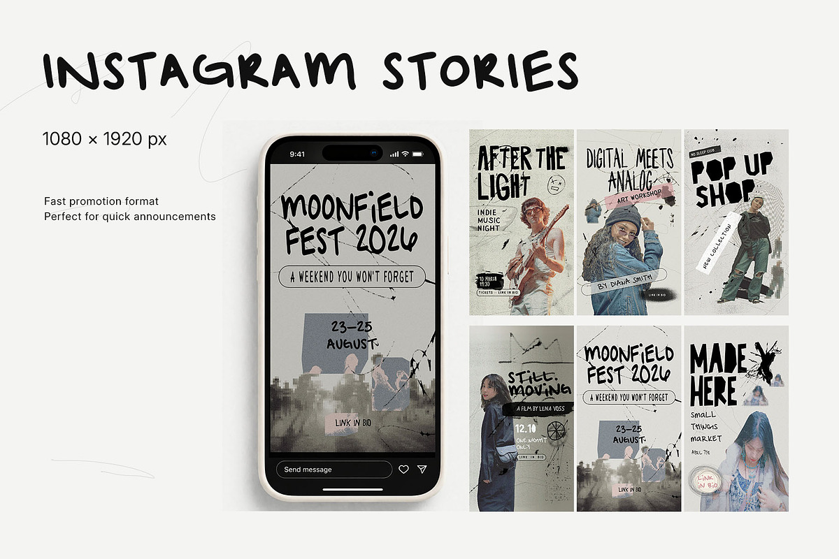 Indie Posters & Instagram Templates, a Social Media Template by Inartflow (Photo 6 of 9)