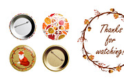Autumn Set. Fox & Botanical Elements, a Seasonal Illustration by Renberrry.Store (Thumbnail 4 of 4)