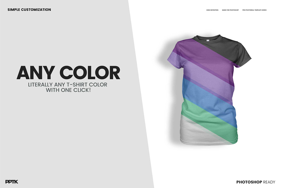 Women's Ghosted T-Shirt Mockup, a Shirt Mockup by PrePress Toolkit (Photo 6 of 7)