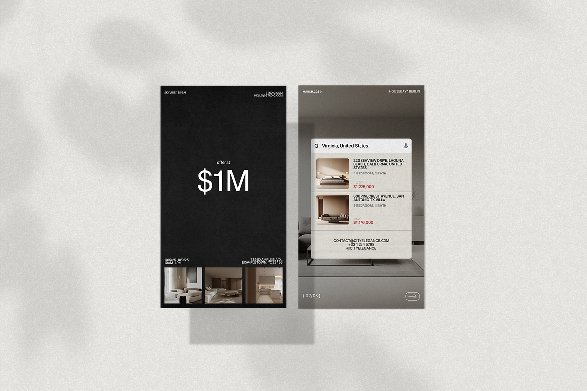 Modern Real Estate Post & Story Kit, a Social Media Template by Prapti Design (Photo 4 of 10)
