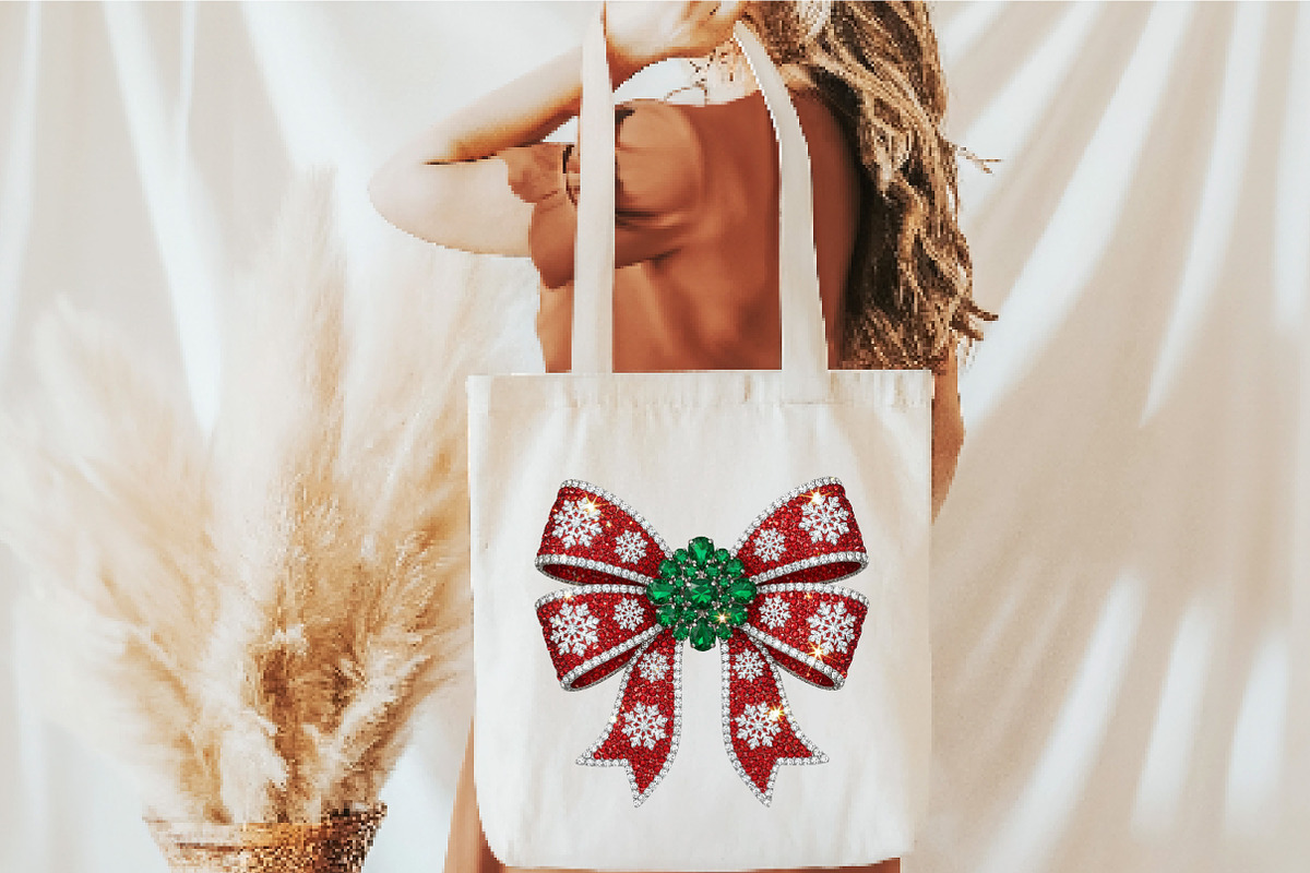 Sparkling Glitter Christmas Bow Png, an Illustration by Dream Creation (Photo 5 of 5)