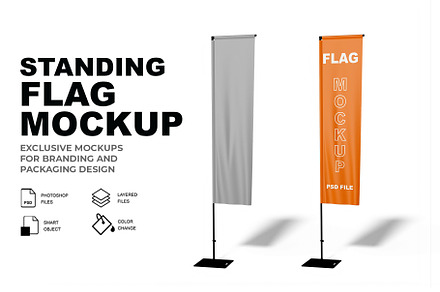 Flag Mockup, a Product Mockup by Mockupfit