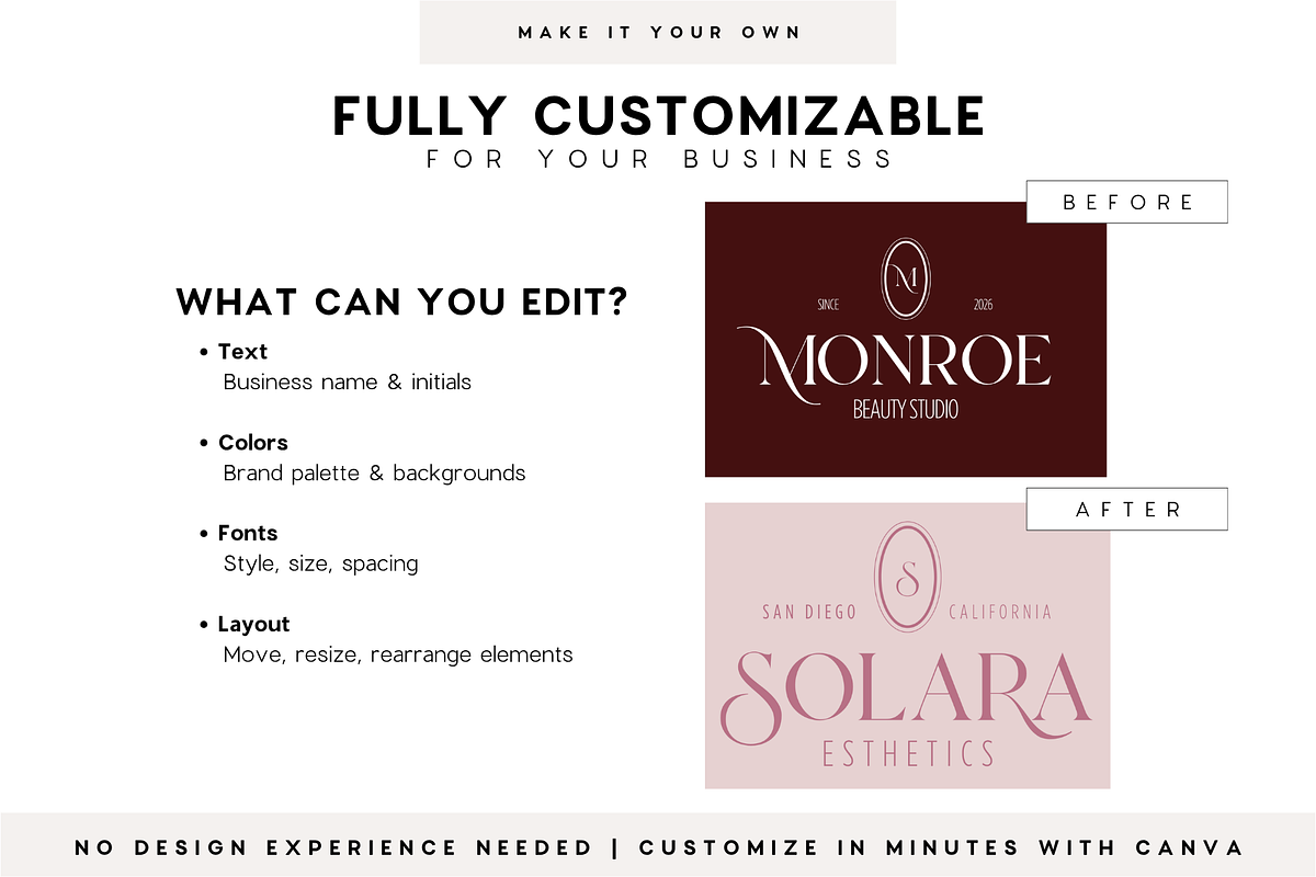 Luxury Beauty Logo Kit | Canva, a Branding & Logo Template by BrandhavenStudio (Photo 8 of 10)