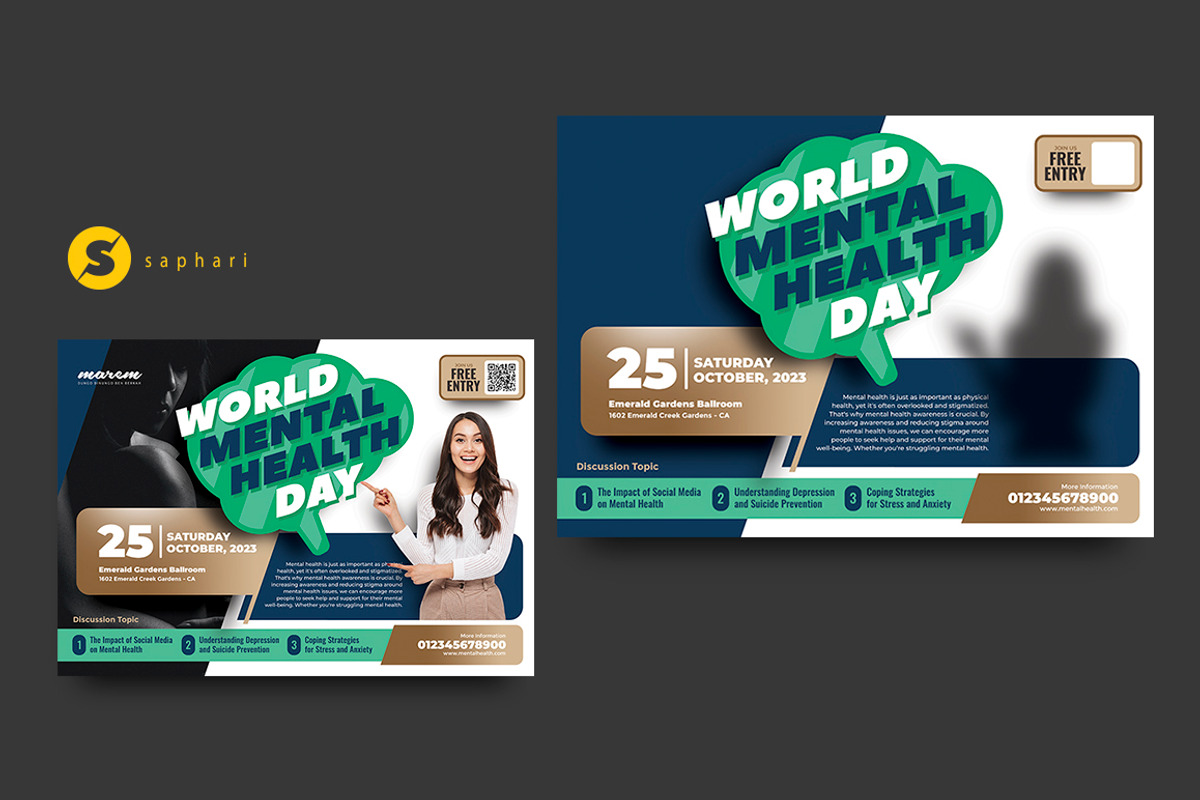 Mental Health, a Flyer Template by Saphari (Photo 2 of 3)