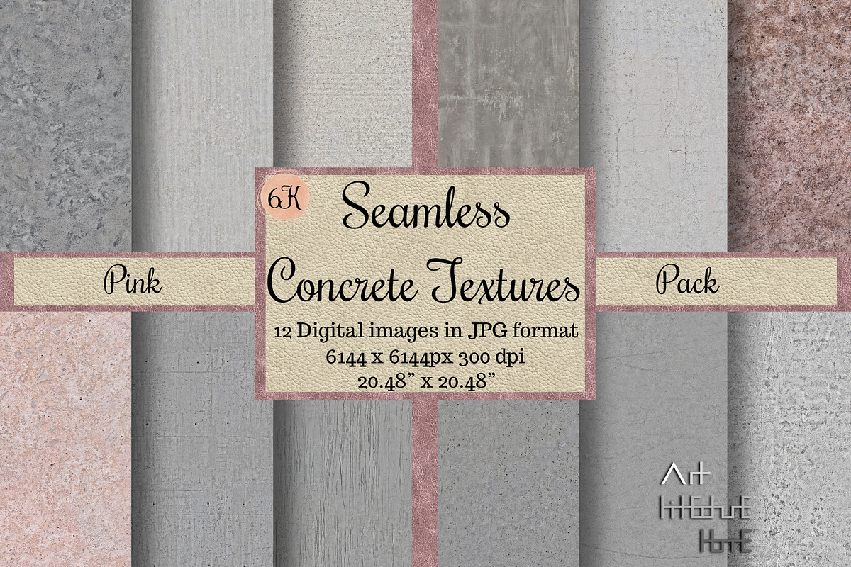 Seamless Pink Concrete Textures, 4K, a Texture Graphic by Arthitecture Home (Photo 1 of 11)