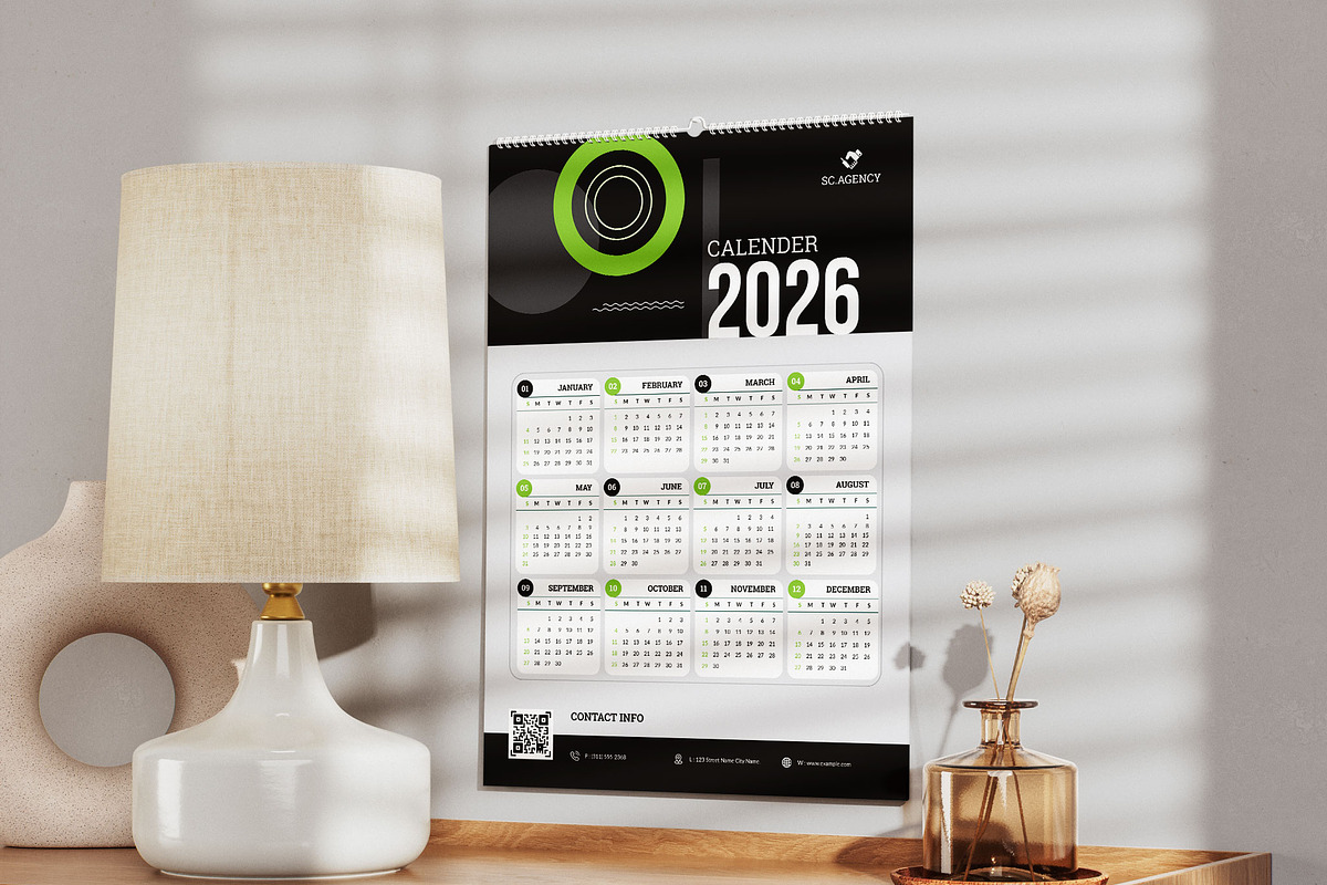 2026 Wall Calender - Yearly Calendar preview 3