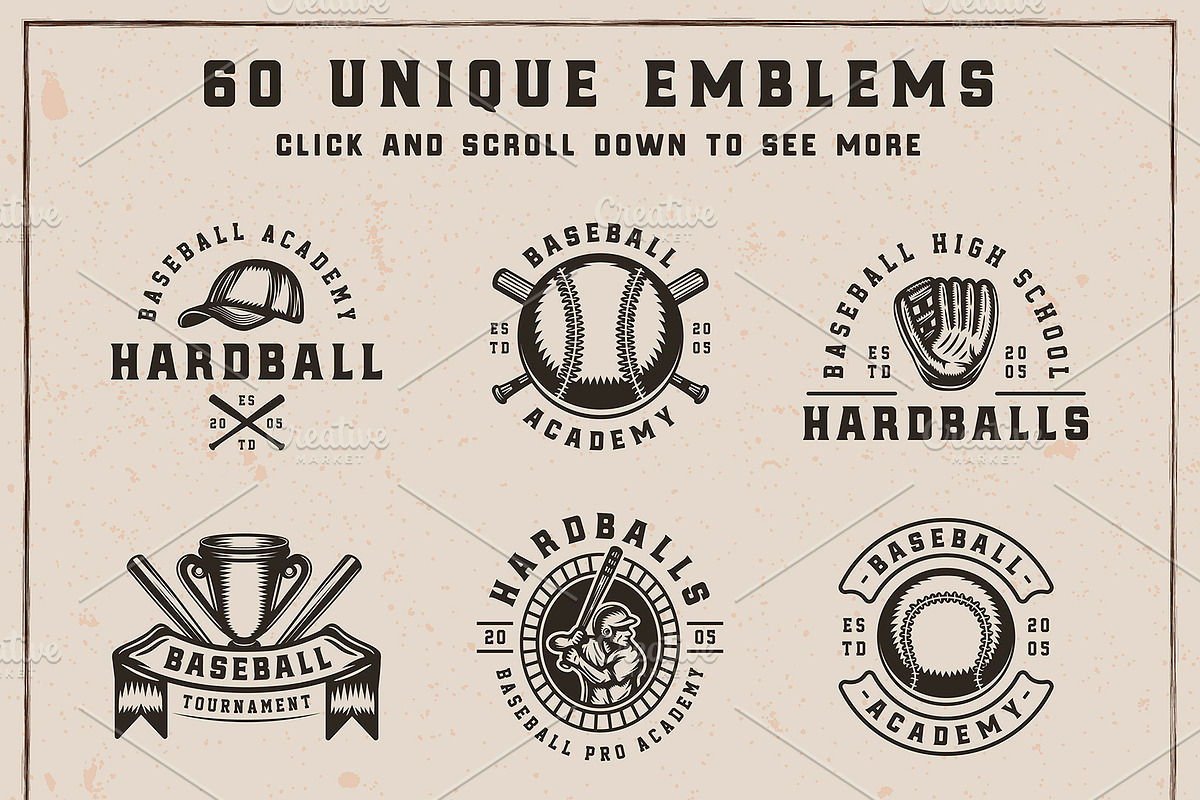 Baseball Bundle, a Branding & Logo Template by AkimD (Photo 3 of 8)