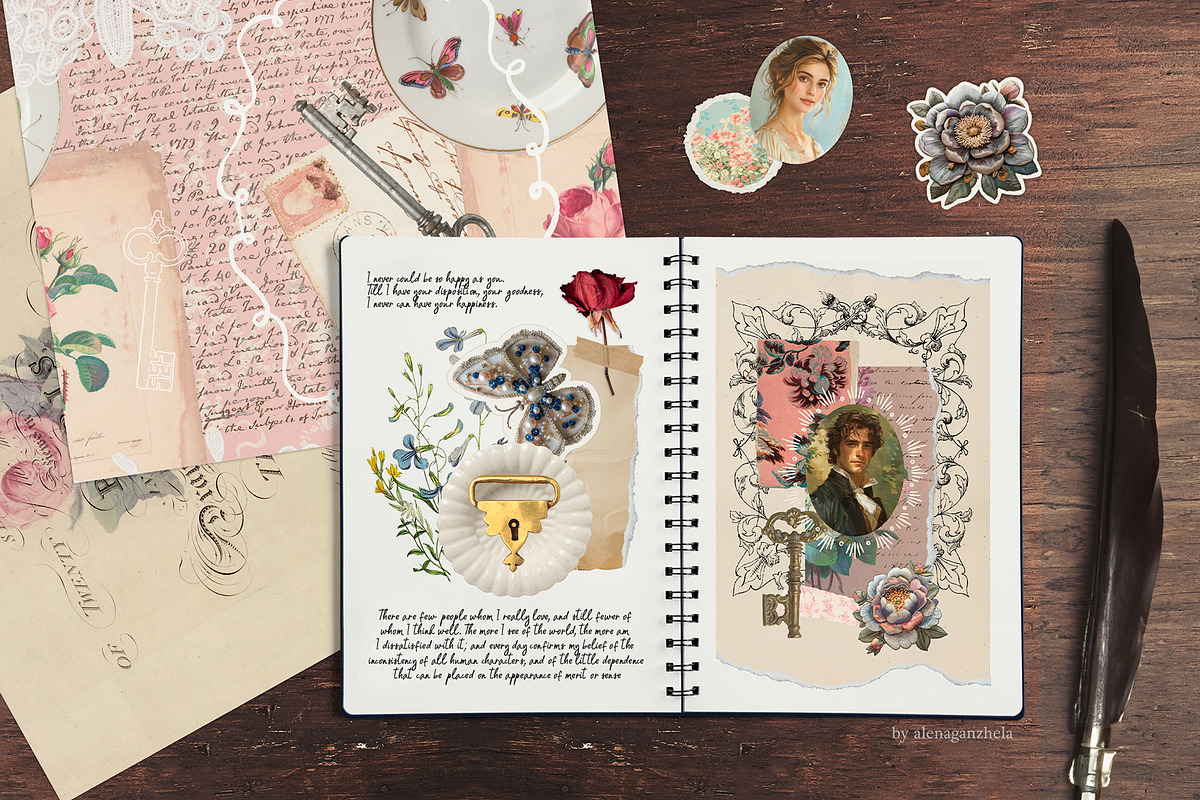 Dear Jane - SCRAPBOOKING collage set, an Object Graphic by alenaganzhela (Photo 6 of 14)