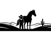 Western Cowboy Horse Silhouette Bund, an Illustration by Designs_River (Thumbnail 43 of 51)