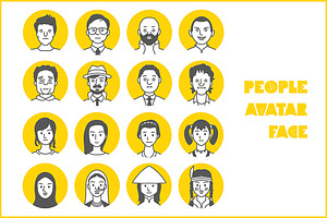 People Avatar Face icons