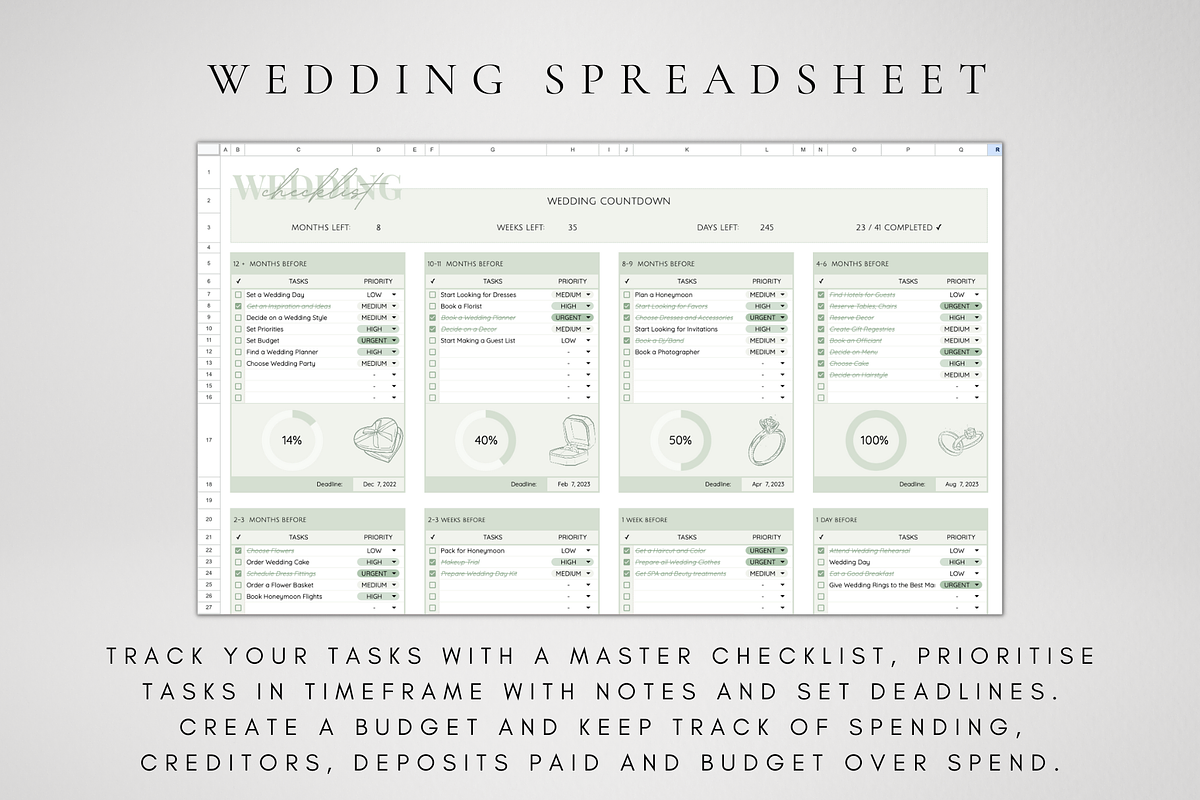All-In-One Wedding Spreadsheet, a Templates & Theme by BRANDcontent (Photo 2 of 8)