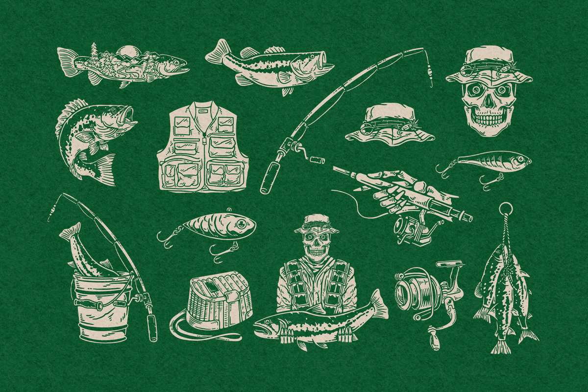 Fishing Vector Illustrations, an Illustration by Localmad (Photo 4 of 8)