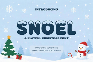 Snoel - Playful Christmas Font, a Sans Serif Font by Pitchlook.Studio