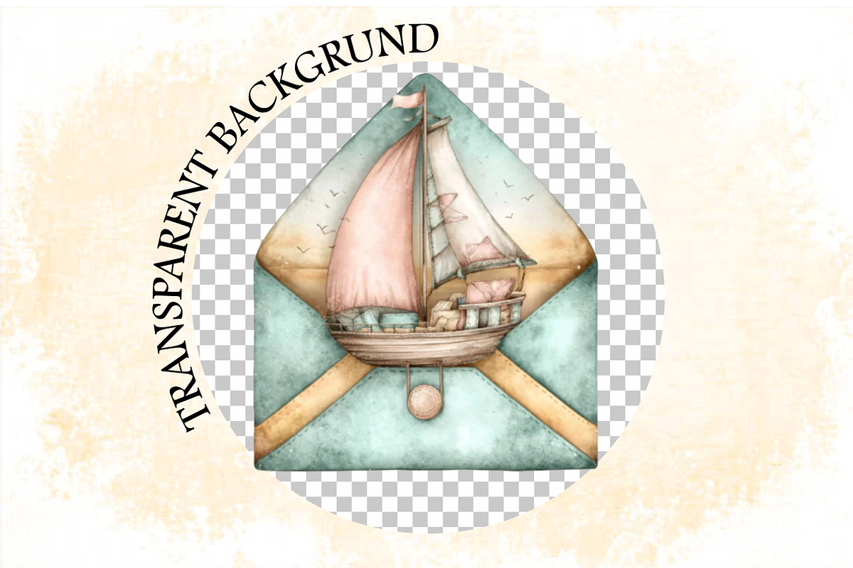Whimsical Summer Envelope Clipart Bu, an Illustration by SVGArt (Photo 7 of 9)