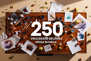 250 Procreate Brushes Mega Bundle