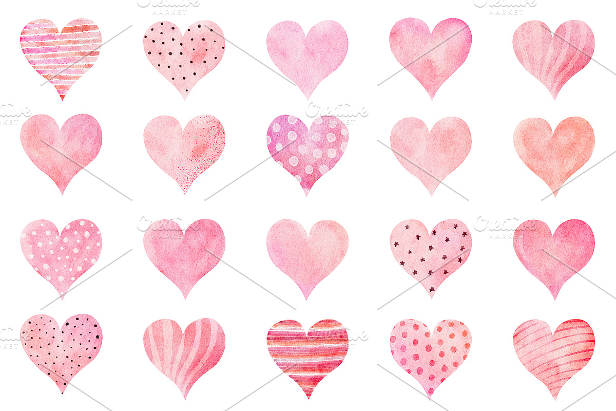 Big set for Valentine's Day., a Decorative Illustration by Nataliia Pyzhova (Photo 4 of 8)