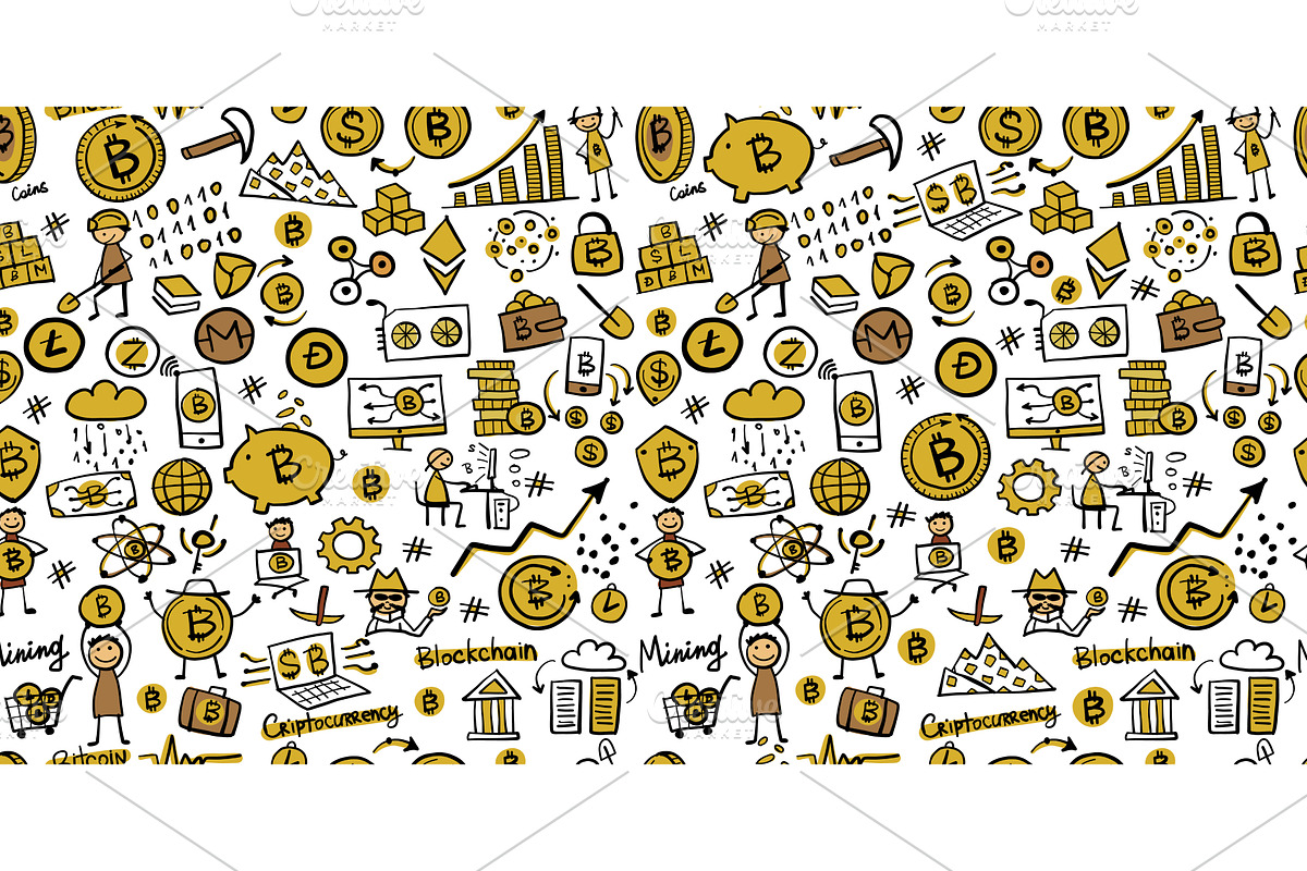 Cryptocurrency concept art, bitcoin, a Finance Illustration by Kudryashka