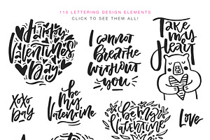 Valentine's Day Lettering Pack