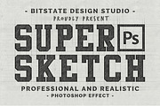 Super Sketch - Photoshop Action, a Layer Style Add-On by Bitstate Design (Thumbnail 1 of 7)
