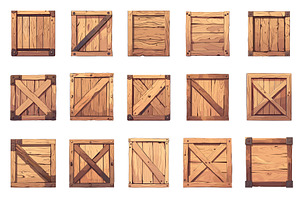 Set of boarded up wooden boxes, a Texture Illustration by LadadikArt