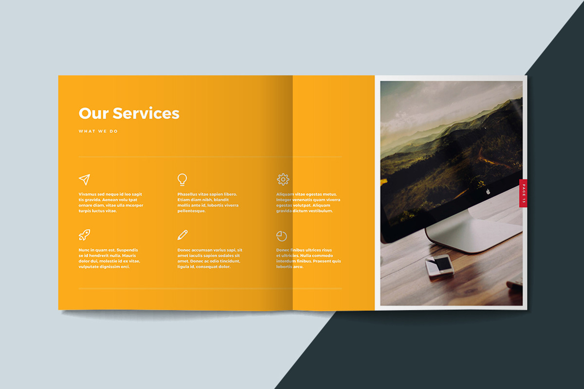 Square Portfolio Brochure Template, a Brochure Template by RWstudio (Photo 5 of 6)