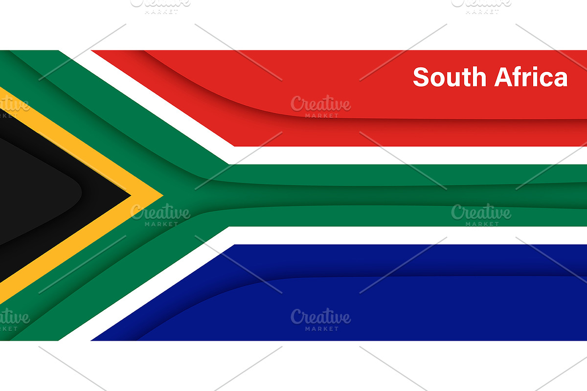 Paper cut flag of South Africa, a Texture Illustration by Vector Tradition (Photo 2 of 3)