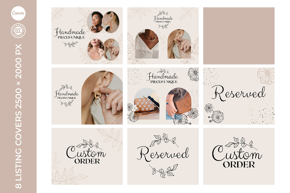 Editable ETSY shop branding kit, a Branding & Logo Template by Chakraborty Design (Photo 5 of 9)