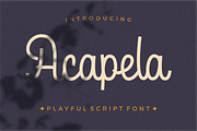 Acapela Monoline, a Script Font by 24Design Studios (Thumbnail 1 of 9)