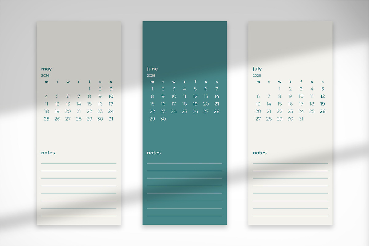 Teal Minimalist Yearly Planner 2026, a Print Template by McLittle Stock (Photo 2 of 6)