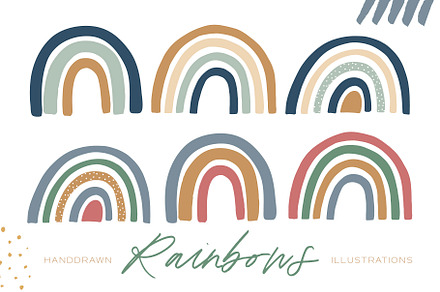 Cute Rainbow Illustrations