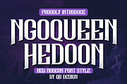 Ngoqueen Hedoon, a Serif Font by QR Design Studio (Thumbnail 1 of 9)