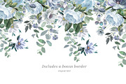 Blue Watercolor Flowers, a Background Graphic by Twigs and Twine (Thumbnail 10 of 10)